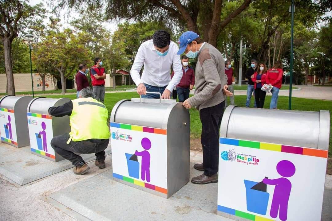 Inauguran el primer contenedor de basura soterrado de la comuna de melipilla