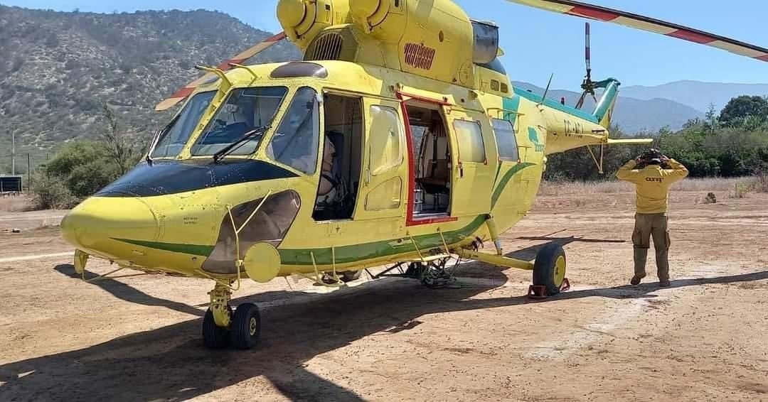 Nuevo helicóptero Conaf para curacavi