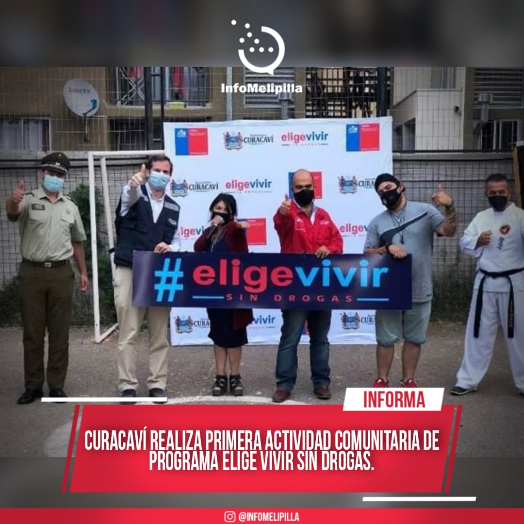 Curacavi realiza primera actividad comunitaria de programa elige vivir sin drogas