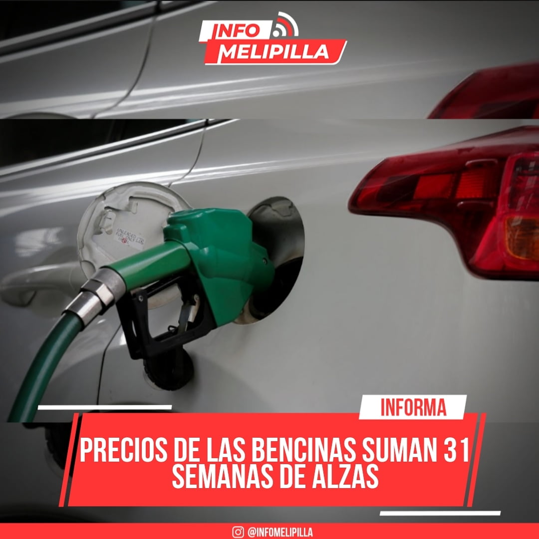 Precios de las bencinas suman 31 semanas de alzas