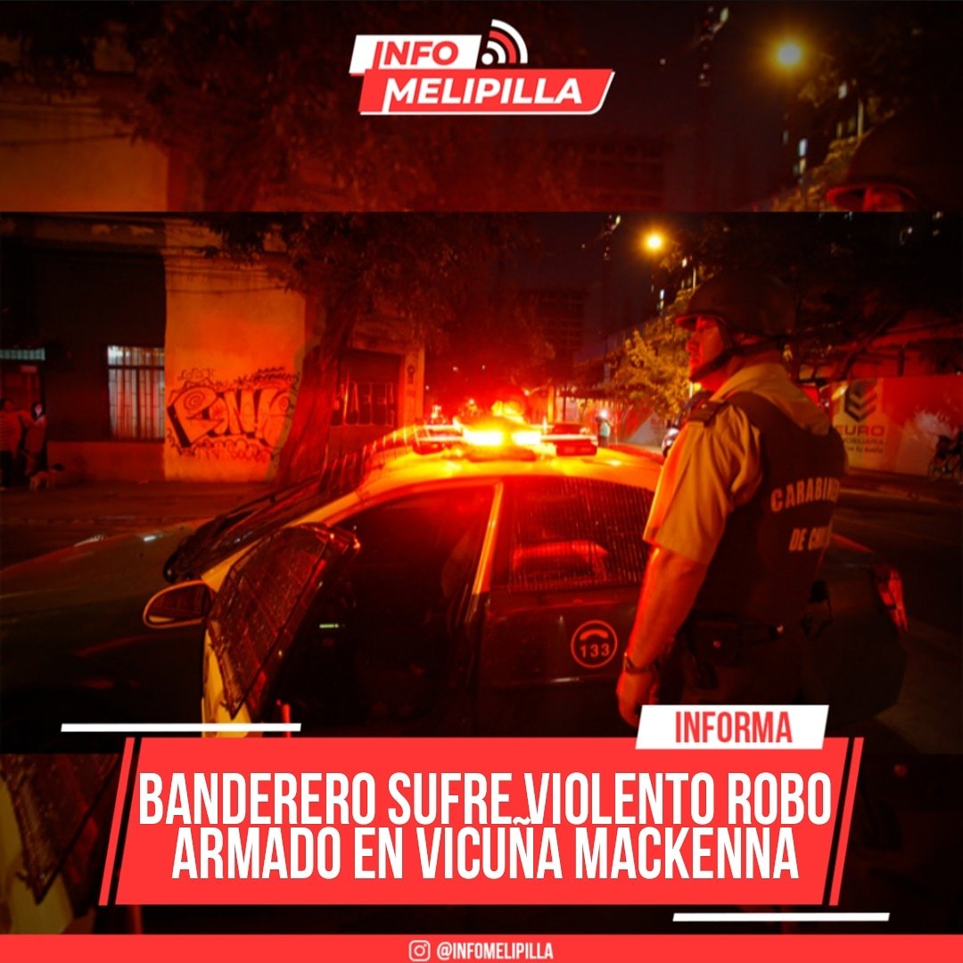 Banderero sufre violento robo armado en Vicuña Mackenna