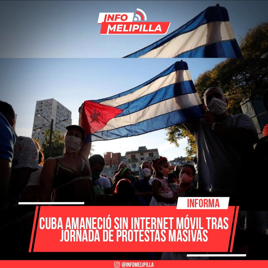 Cuba amaneció sin internet móvil tras jornada de protestas masivas