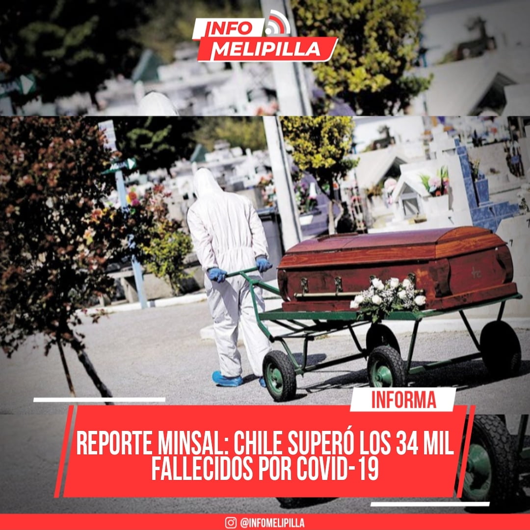 Reporte Minsal: Chile superó los 34 mil fallecidos por Covid-19