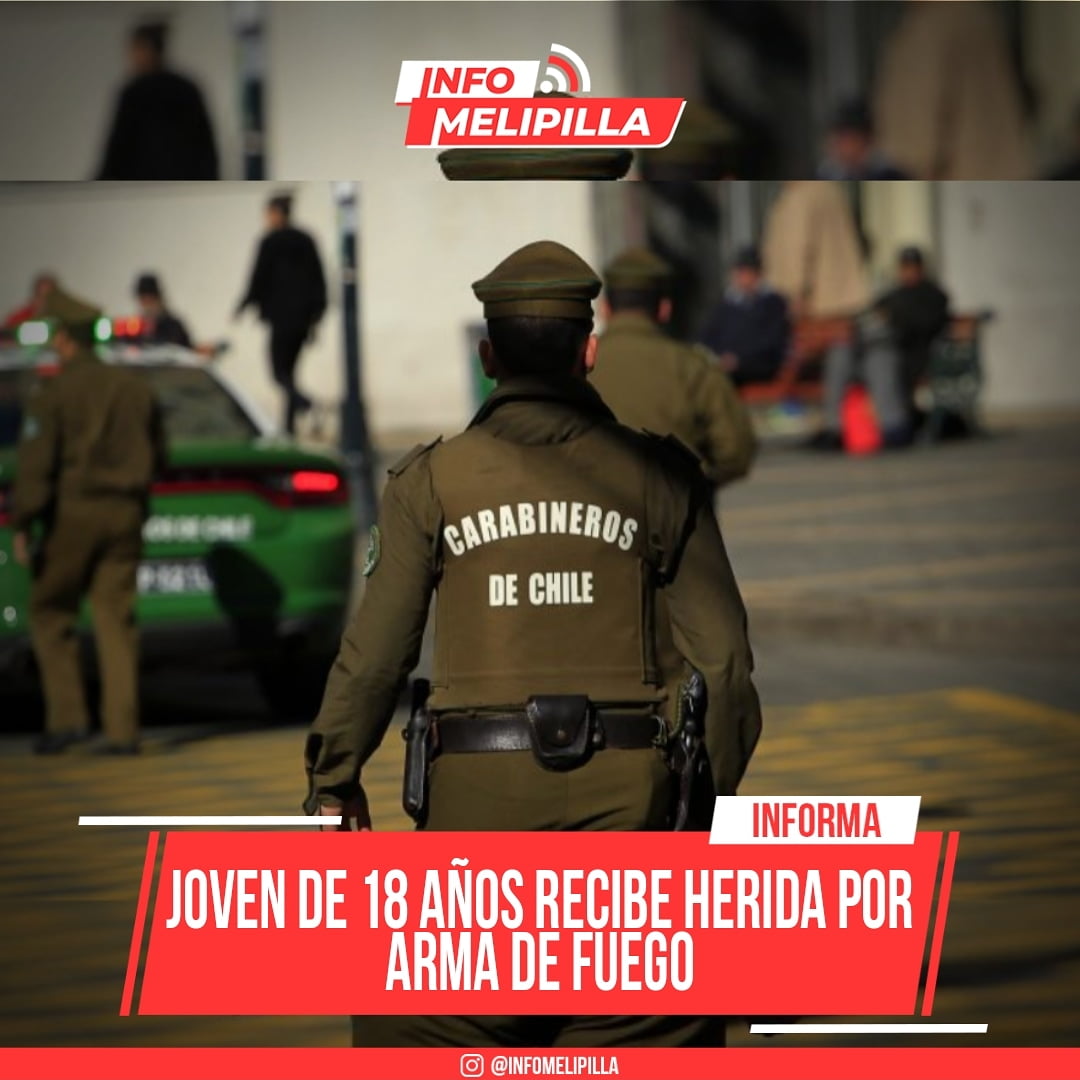 Joven de 18 años recibe herida por arma de fuego