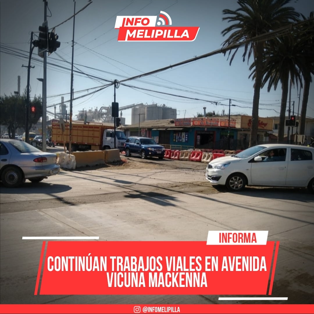 Continúan trabajos Viales en Avenida Vicuña Mackenna