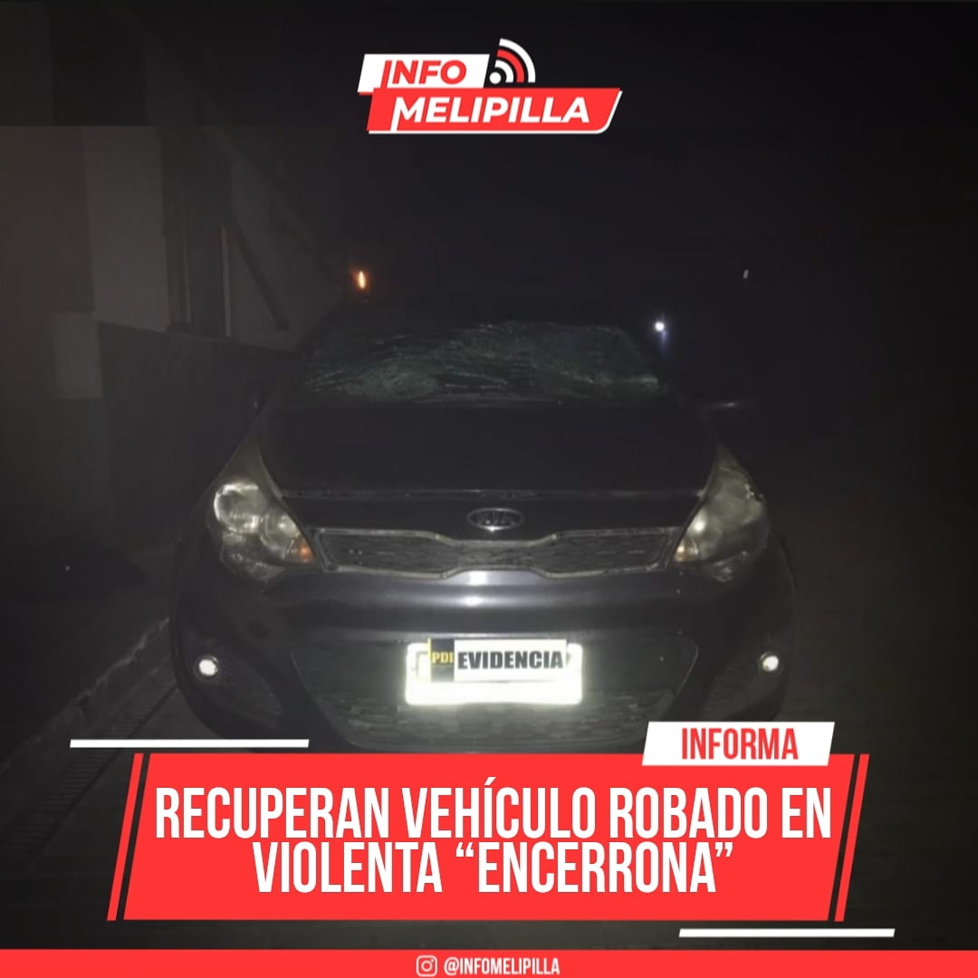 Recuperan vehículo robado en violenta “encerrona”