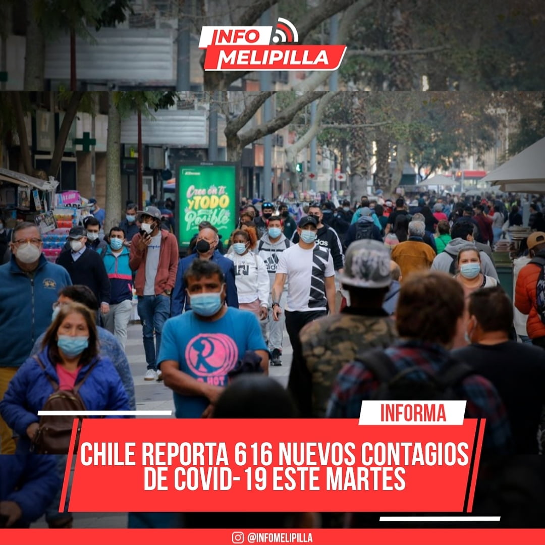 Chile reporta 616 nuevos contagios de COVID-19 este martes
