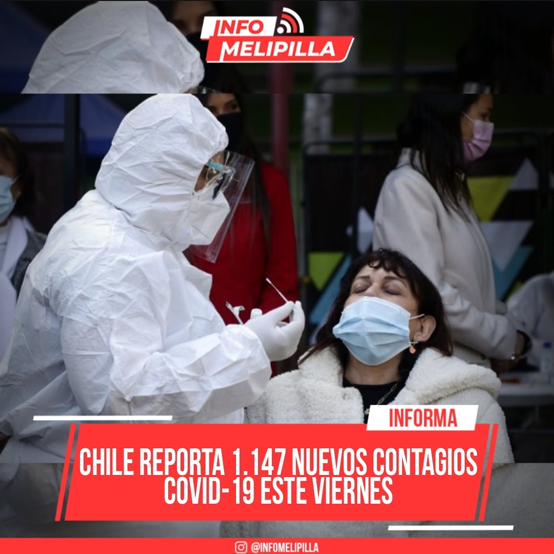 Chile reporta 1.147 nuevos contagios COVID-19 este viernes