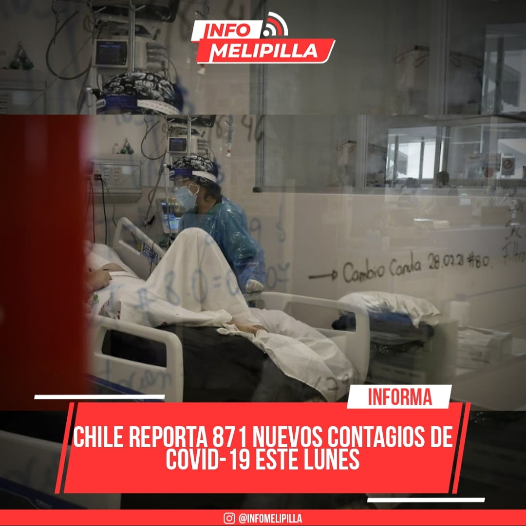 Chile reporta 871 nuevos contagios de COVID-19 este lunes