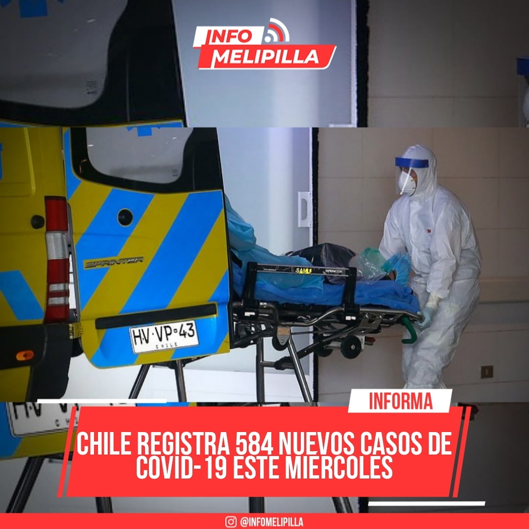Chile registra 584 nuevos casos de COVID-19 este miércoles