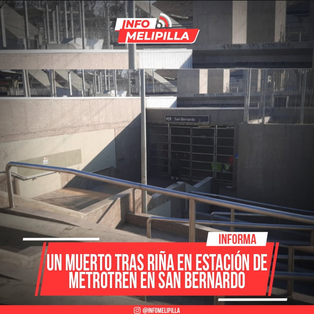 Un muerto tras violenta pelea en estación de Metrotren en San Bernardo