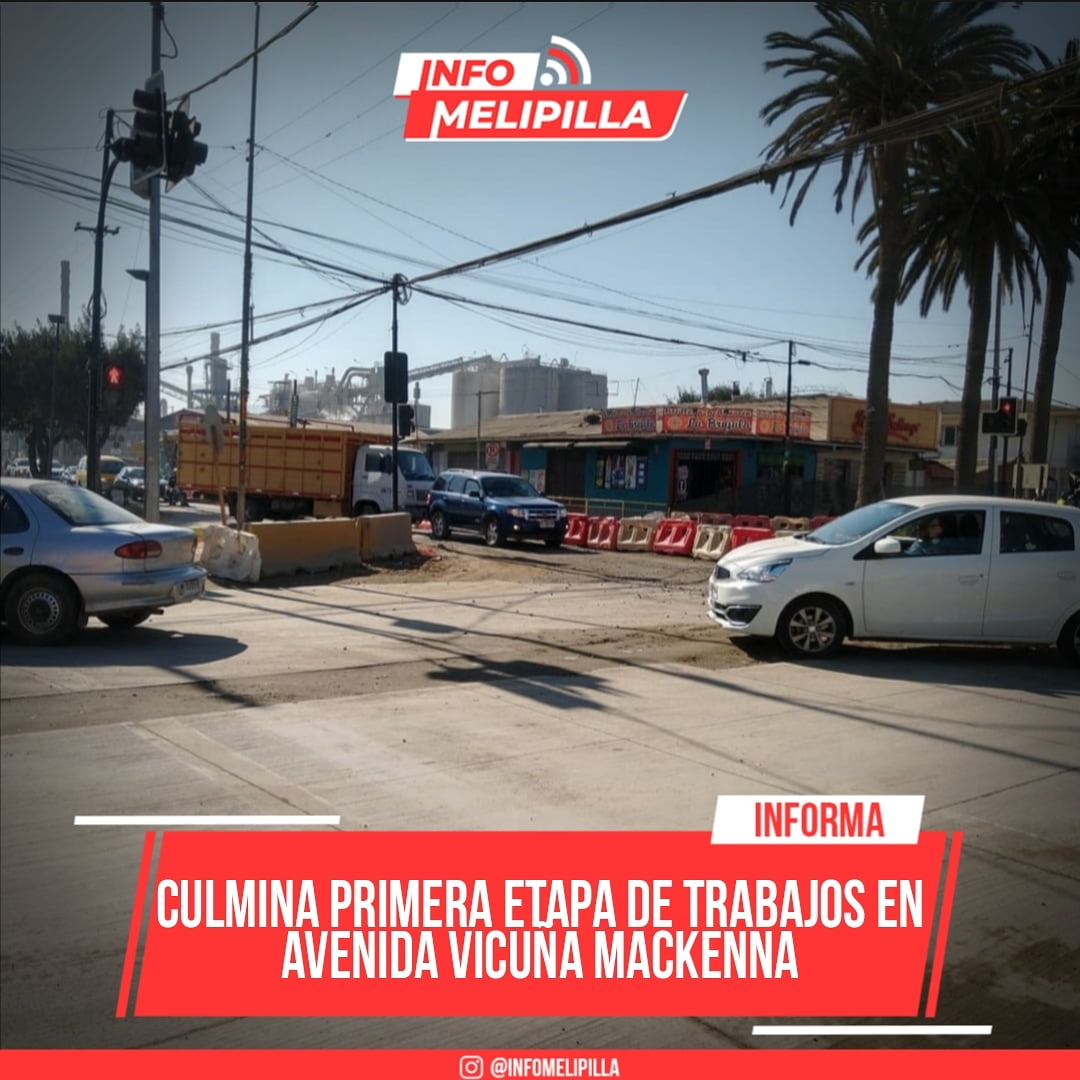 Culmina primera etapa de trabajos en Avenida Vicuña Mackenna