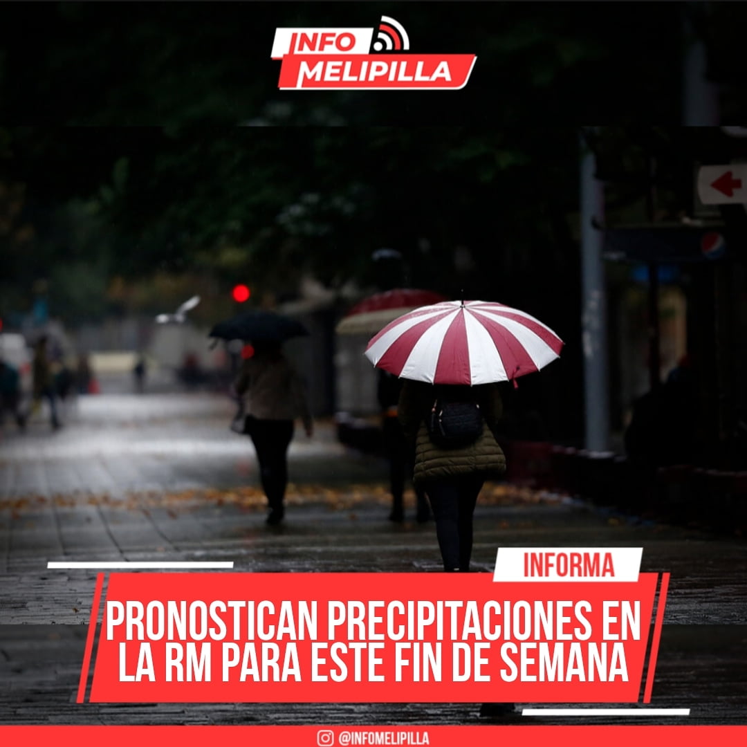 Pronostican precipitaciones en la RM para este fin de semana