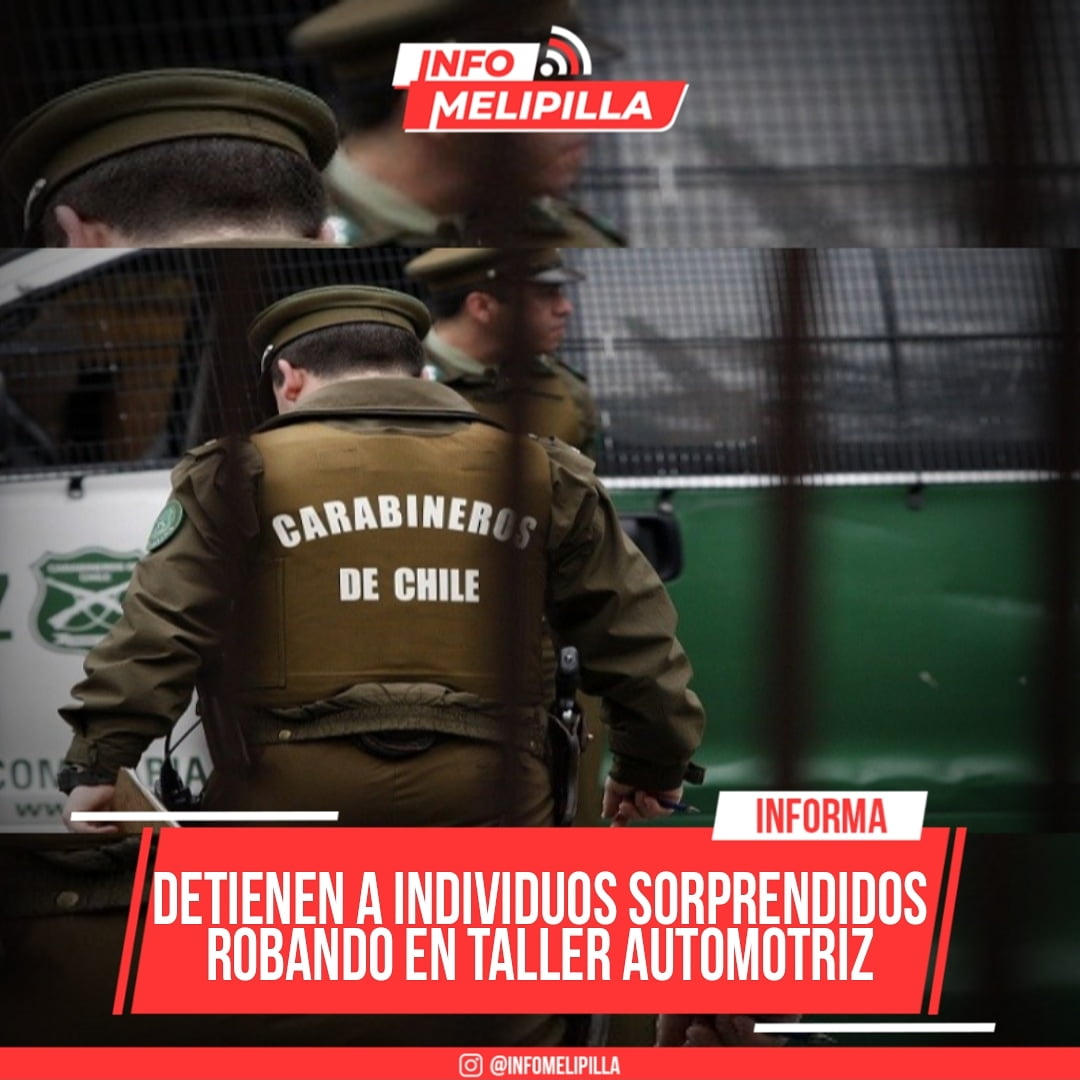 Detienen a individuos sorprendidos robando en taller automotriz