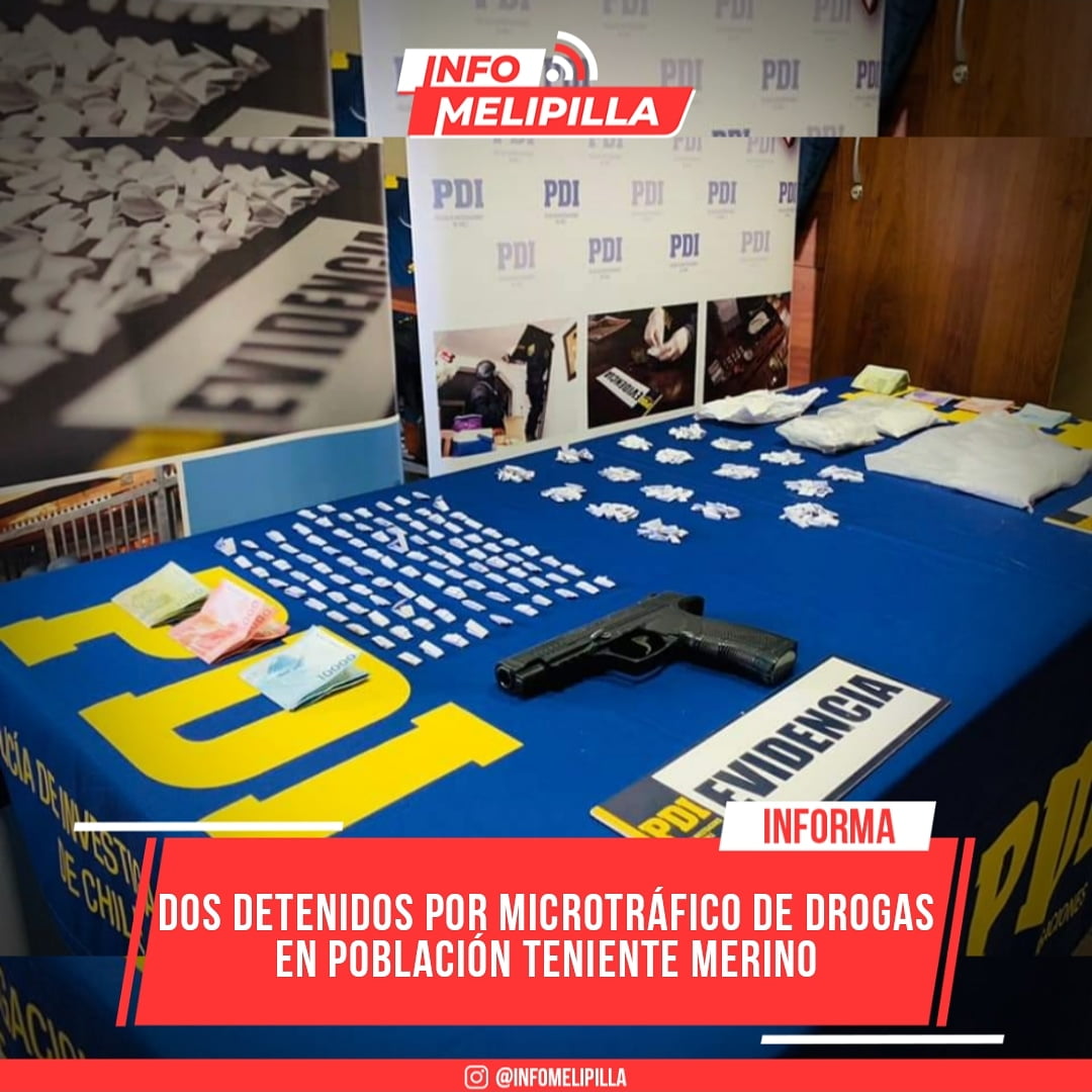 Dos detenidos por microtráfico de drogas en Población Teniente Merino