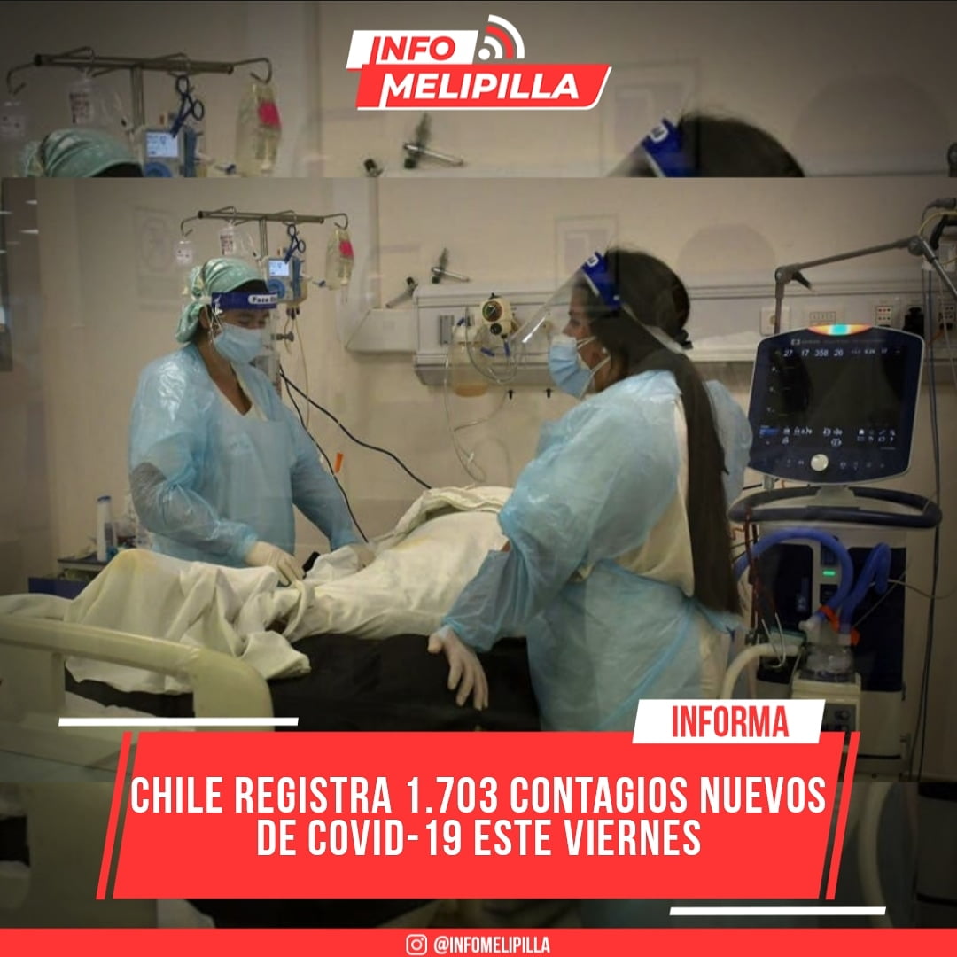 Chile registra 1.703 contagios nuevos de COVID-19 este viernes