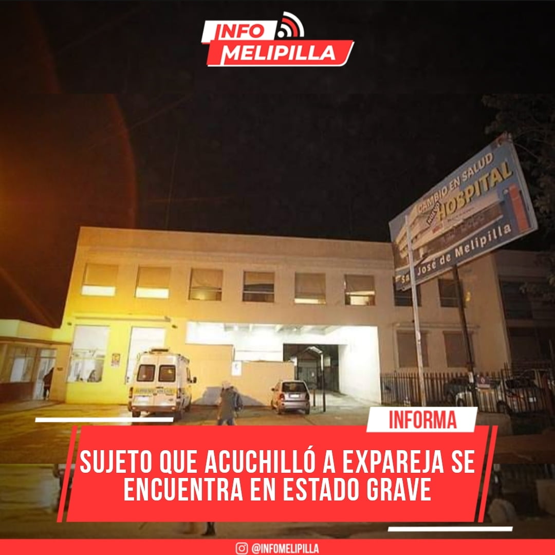 Sujeto que acuchilló a expareja se encuentra en estado grave