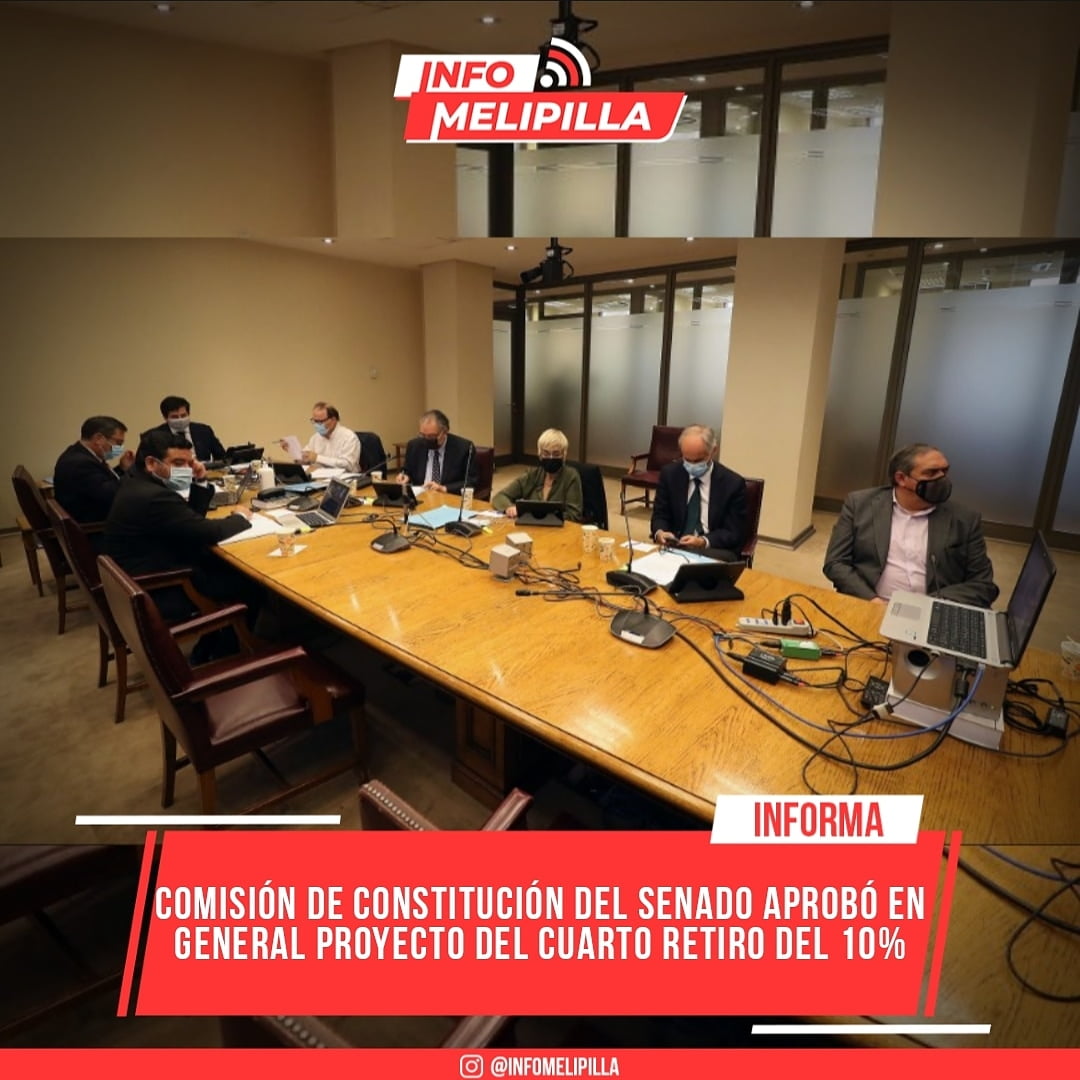 Comisión de Constitución del Senado aprobó en general proyecto del cuarto retiro del 10%