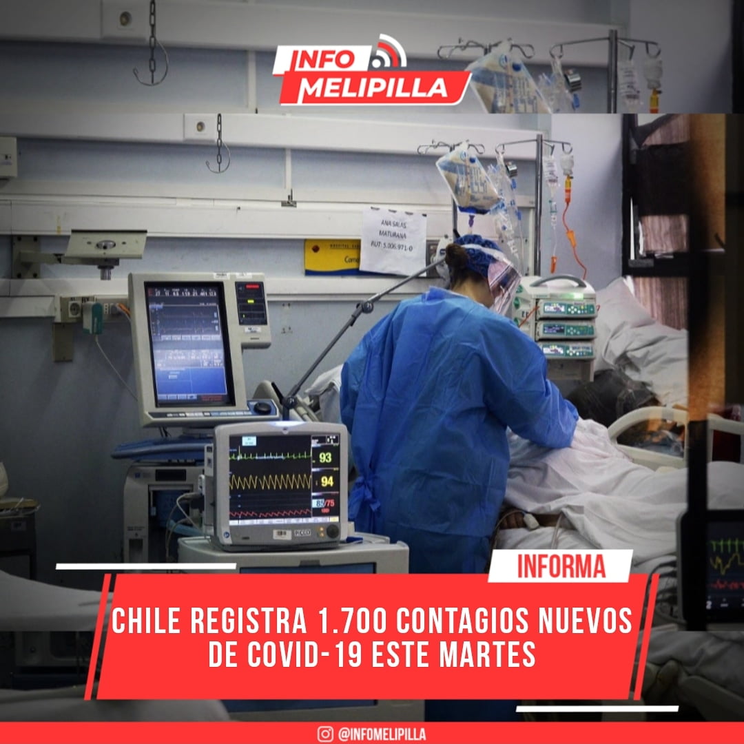 Chile registra 1.700 contagios nuevos de COVID-19: activos bajan a 13 mil este martes