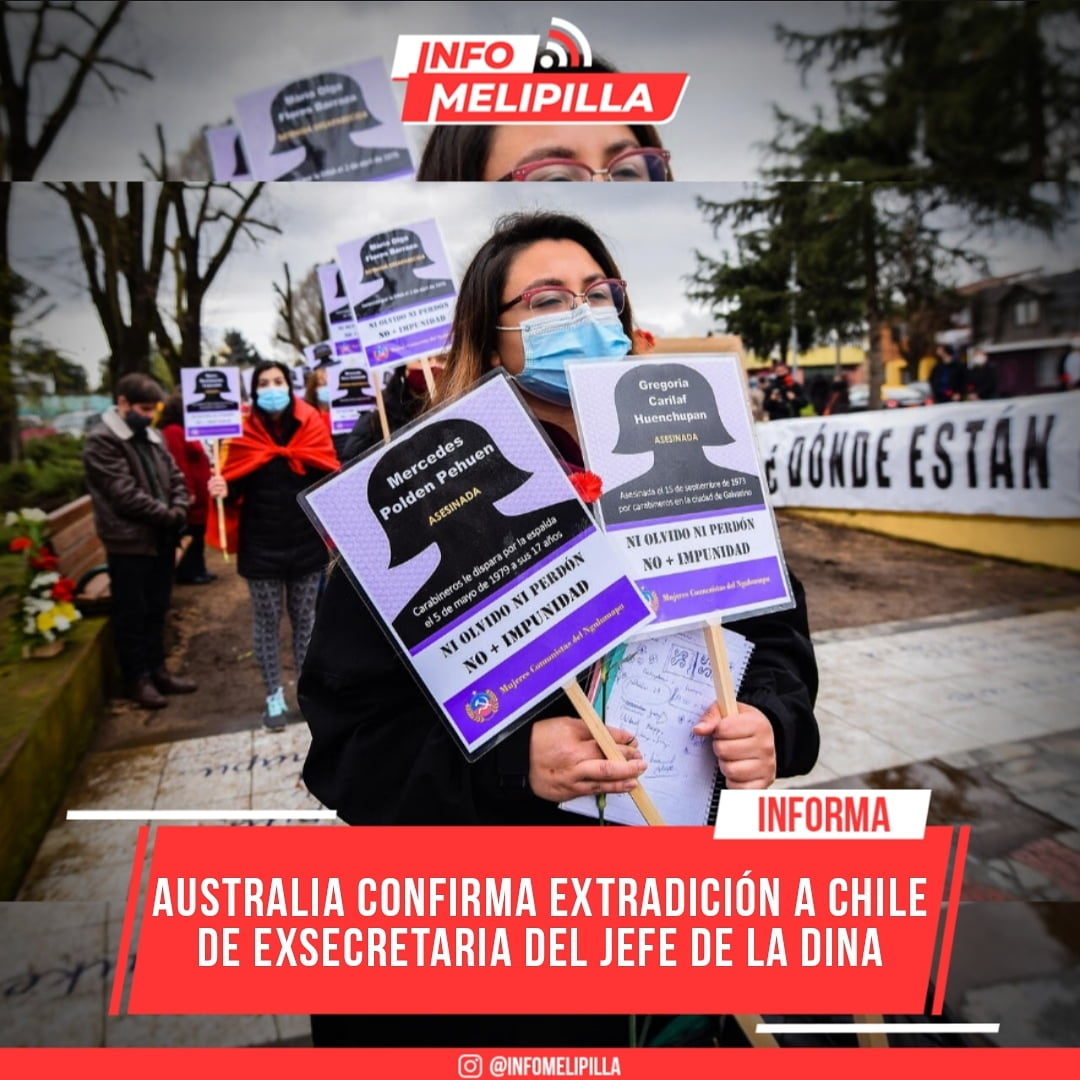 Australia confirma extradición a Chile de exsecretaria del jefe de la DINA