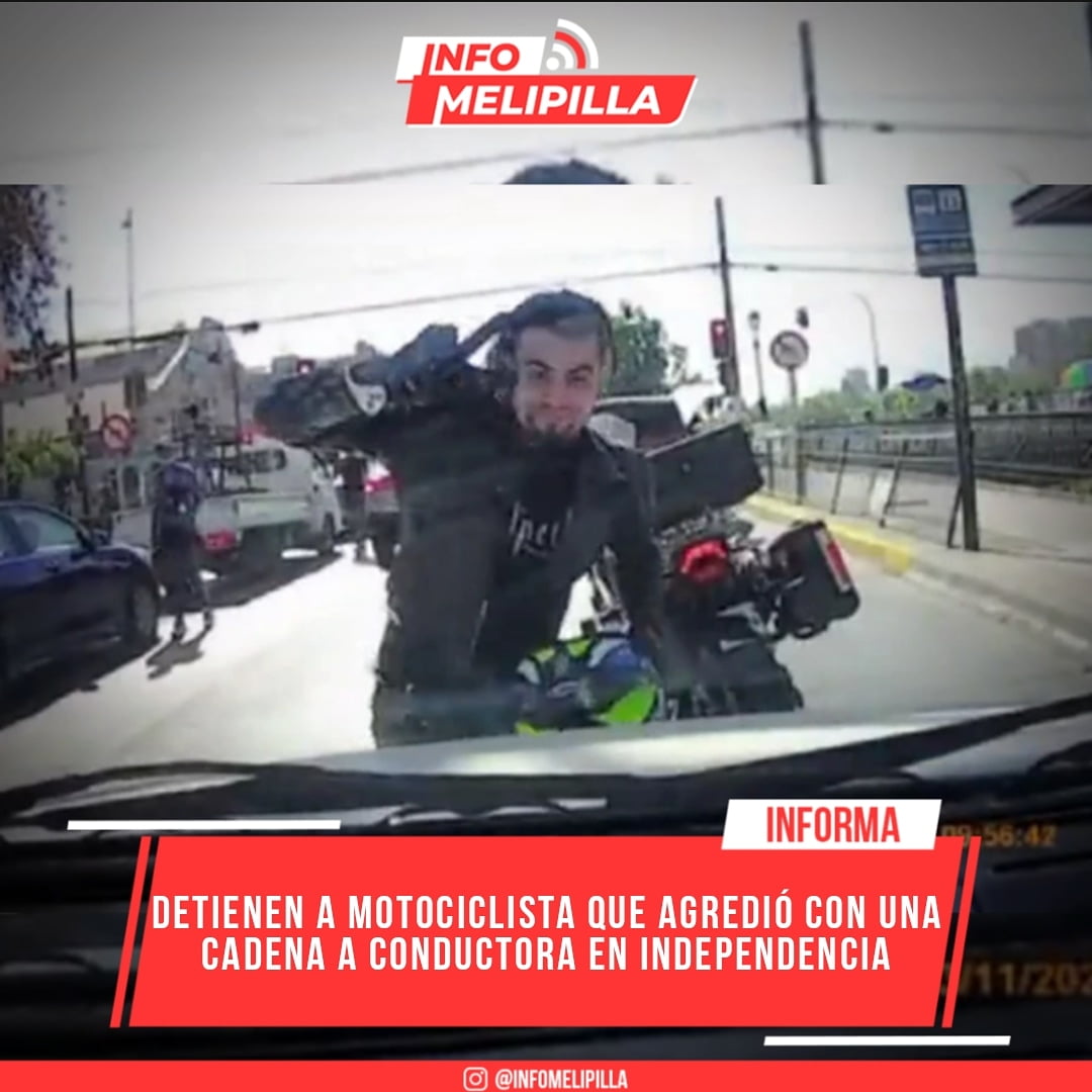 Detienen a motociclista que agredió con una cadena a conductora en Independencia