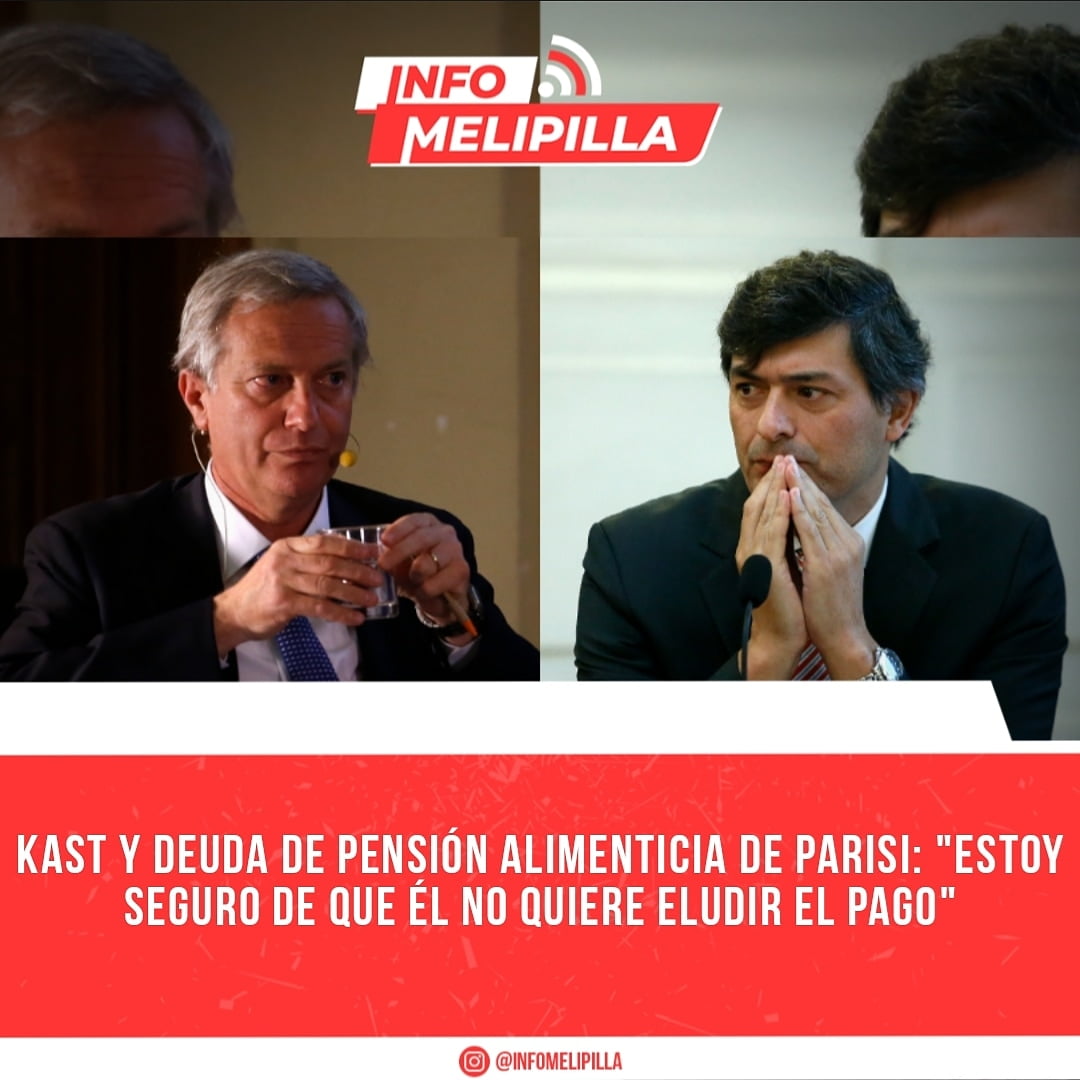 Kast y deuda de pensión alimenticia de Parisi: "Estoy seguro de que él no quiere eludir el pago"