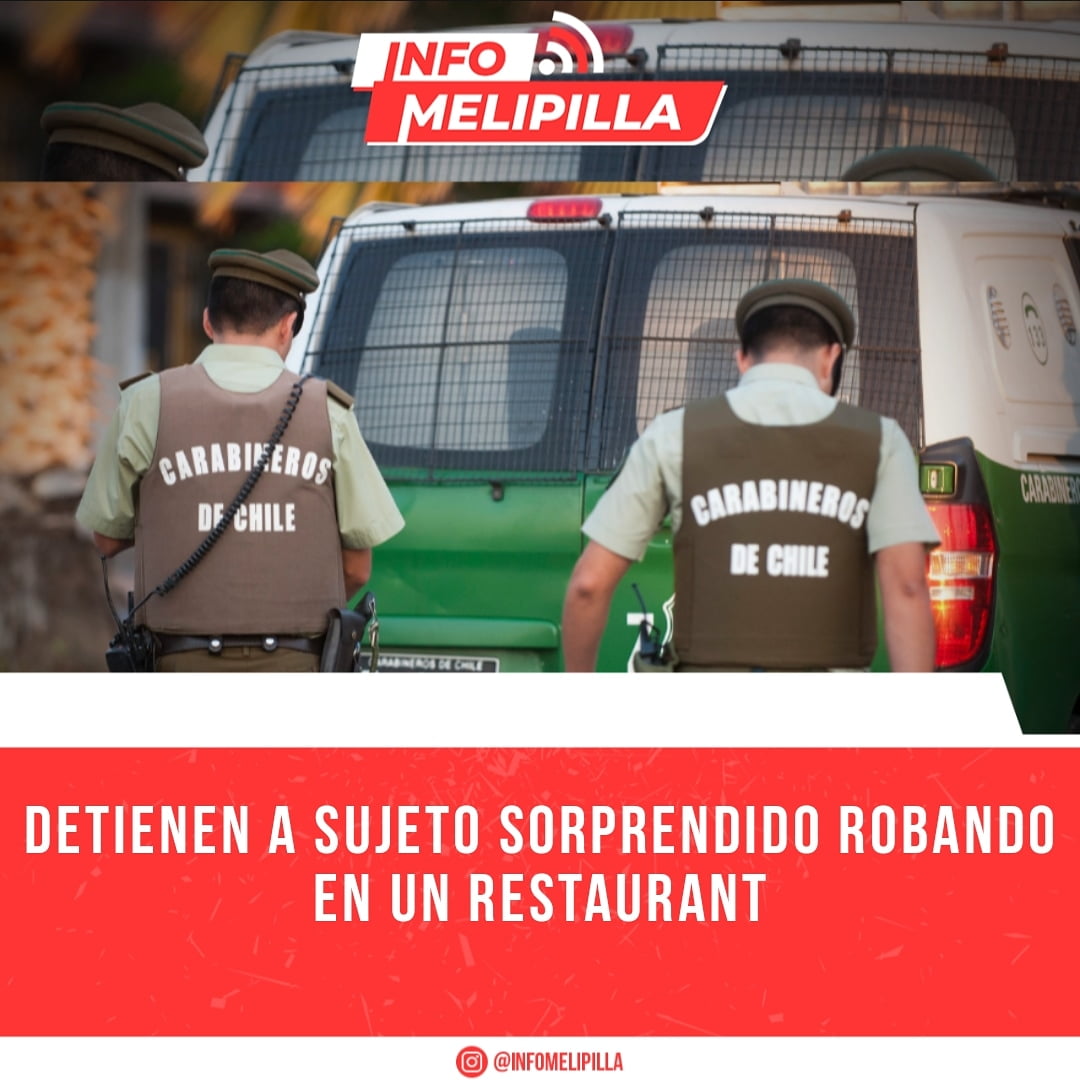 Detienen a sujeto sorprendido robando en un restaurant