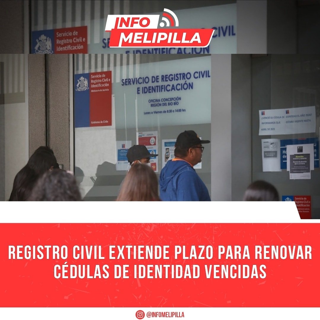 Registro Civil extiende plazo para renovar cédulas de identidad vencidas