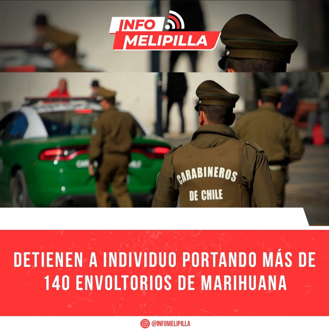 Detienen a individuo portando más de 140 envoltorios de marihuana