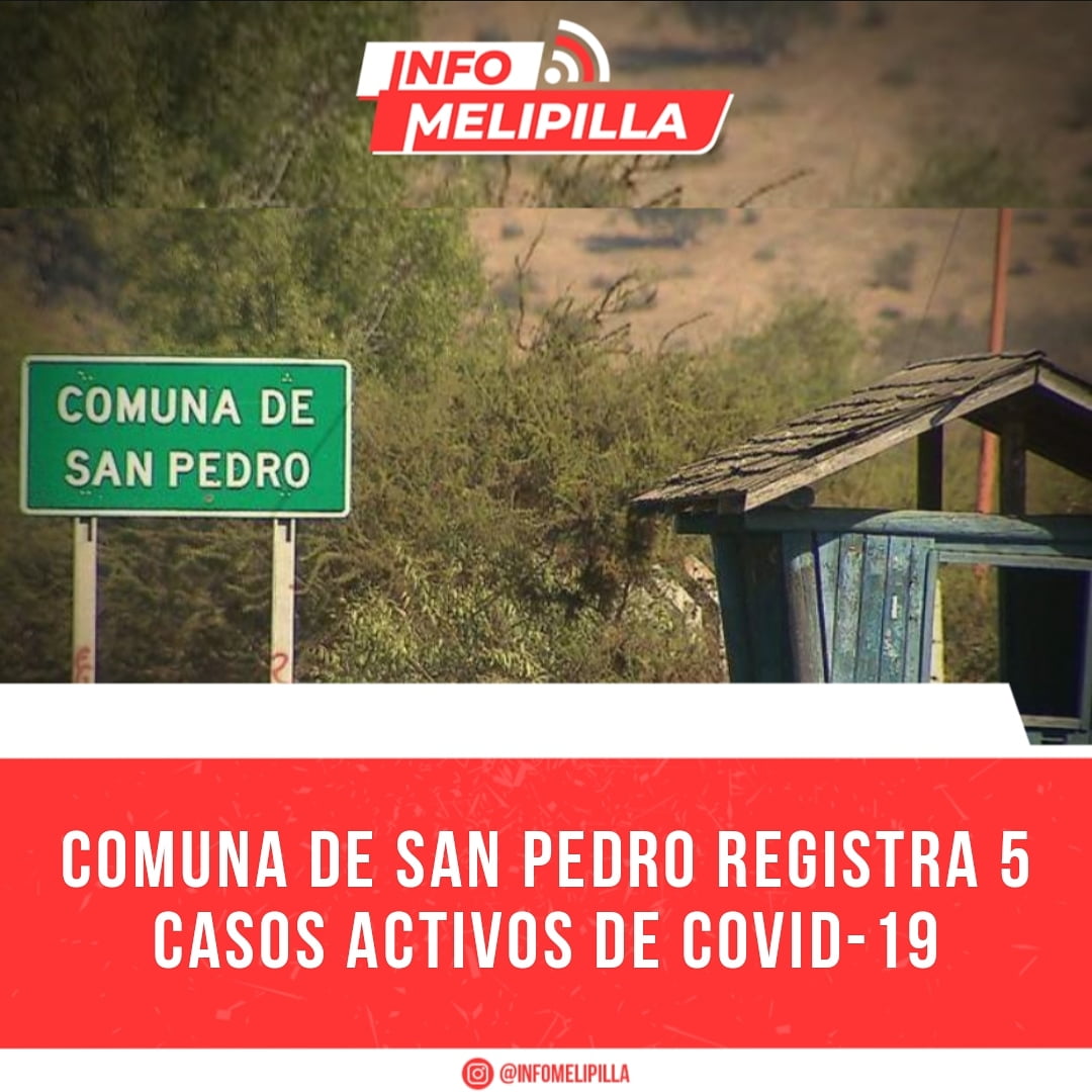 Comuna de San Pedro registra 5 casos activos de COVID-19