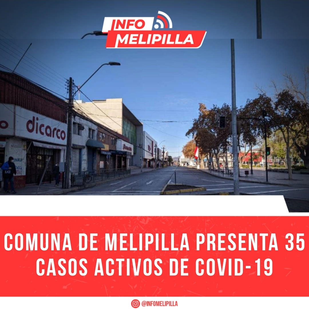 Comuna de Melipilla presenta 35 casos activos de Covid-19