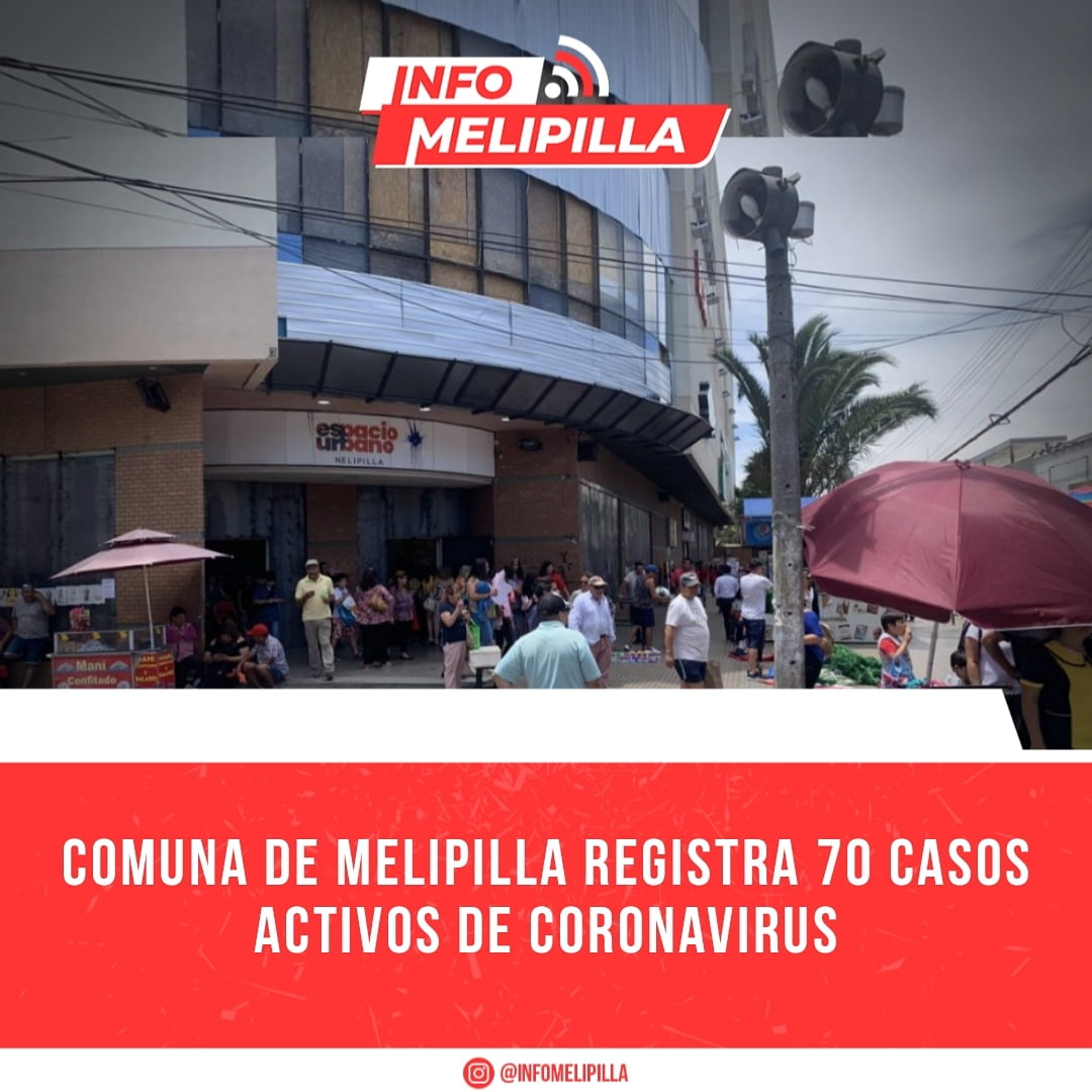 Comuna de Melipilla registra 70 casos activos de Coronavirus
