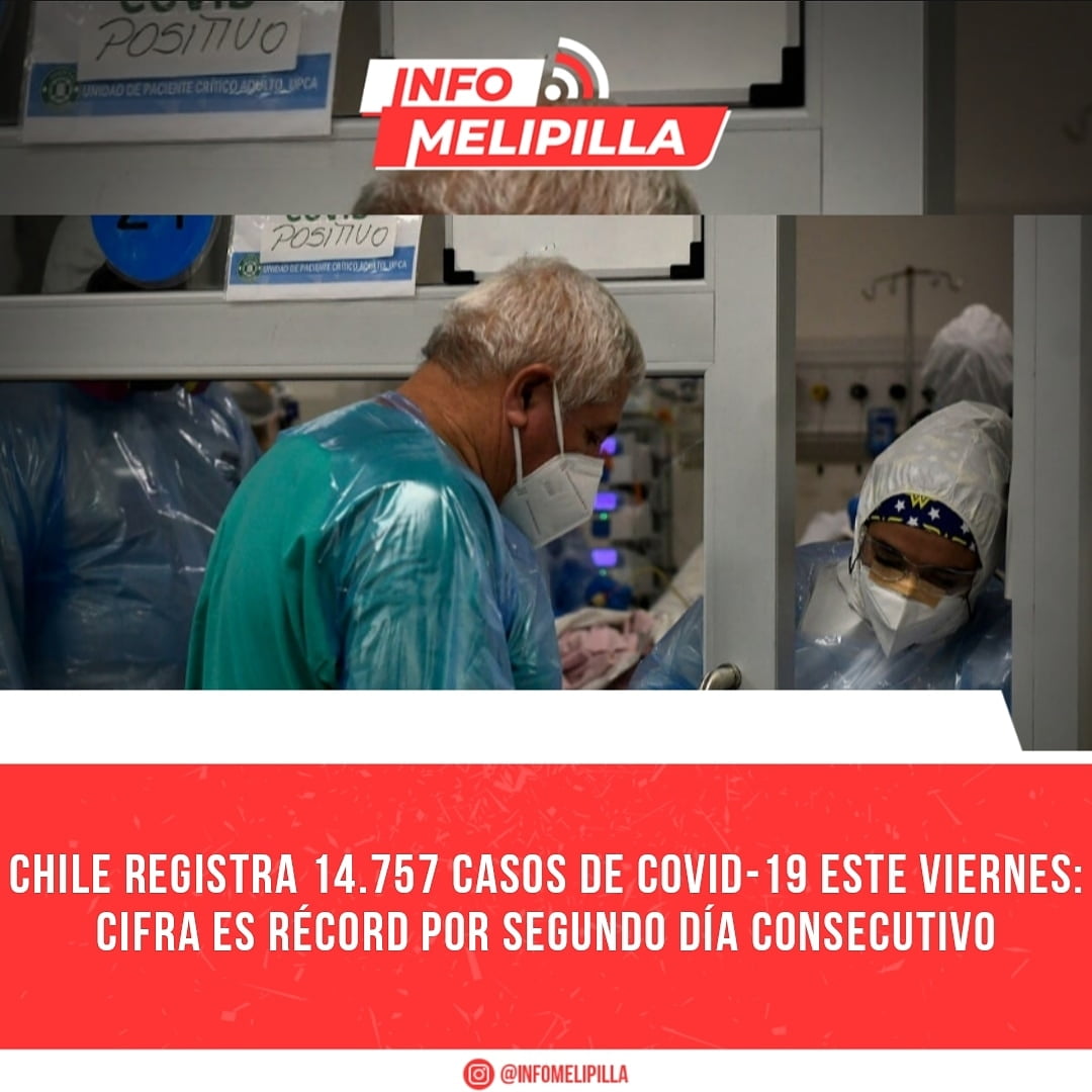 Chile registra 14.757 casos de COVID-19 este viernes: cifra es récord por segundo día consecutivo