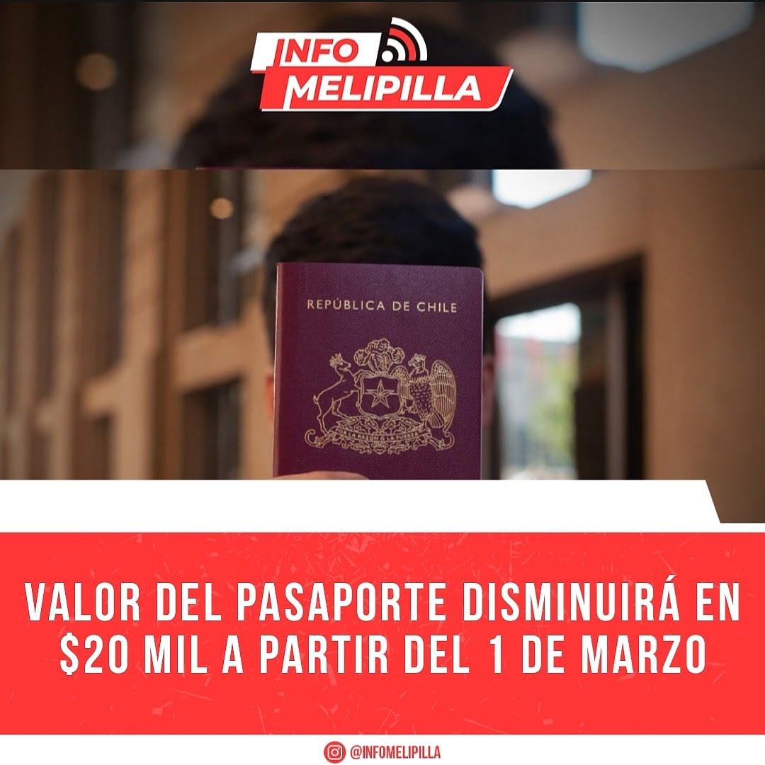 Valor del pasaporte disminuirá en $20 mil a partir del 1 de marzo