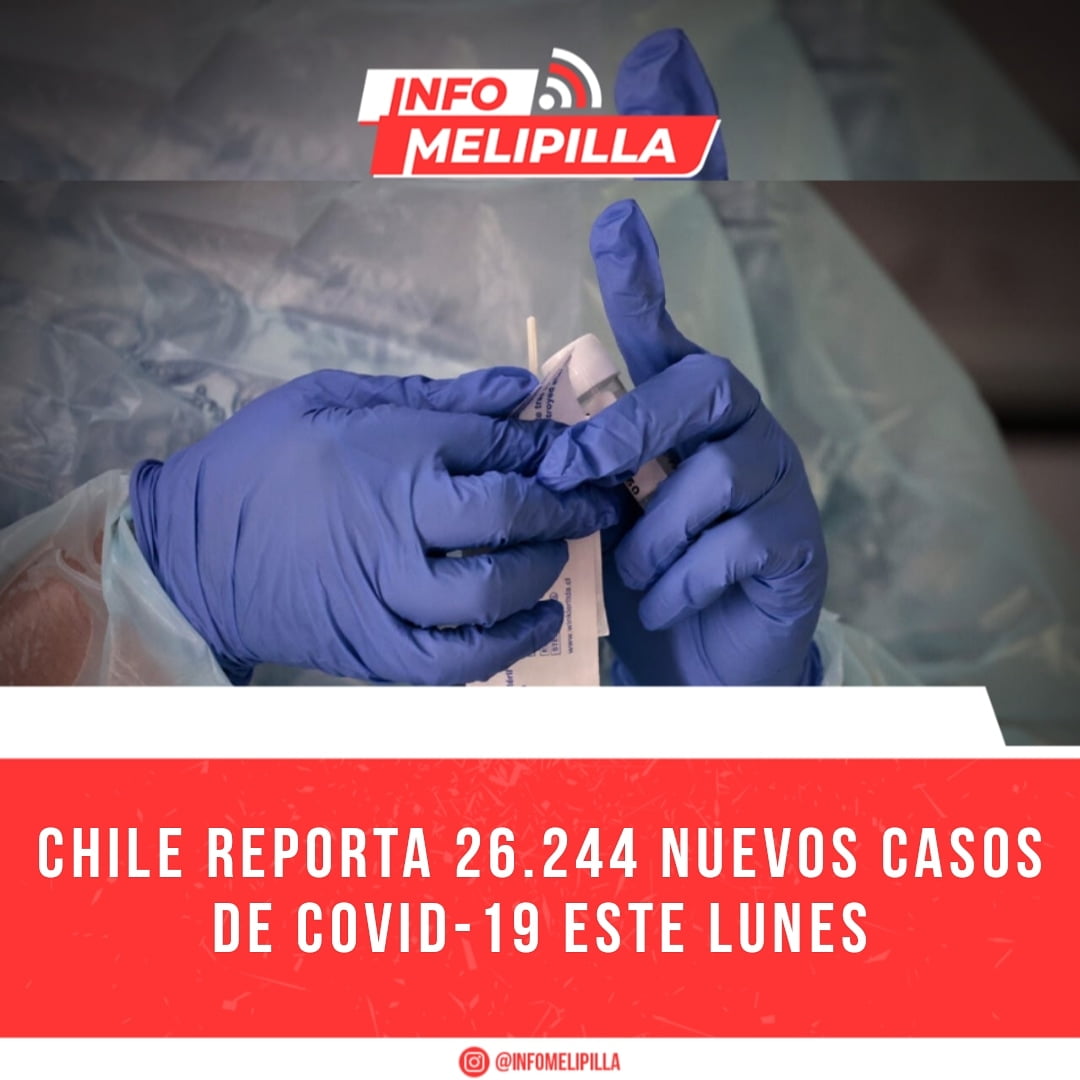 Chile reporta 26.244 nuevos casos de COVID-19 este lunes