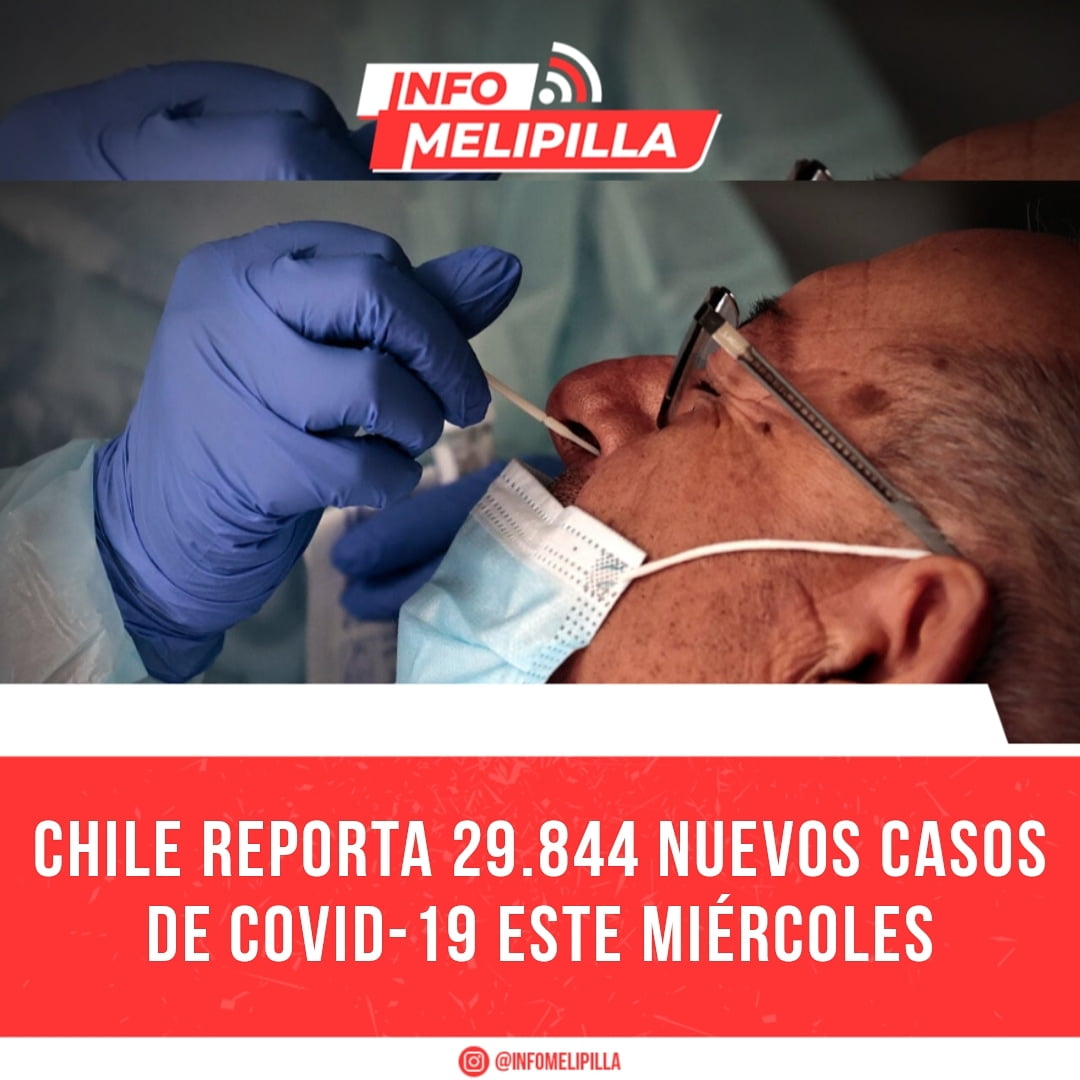 Chile reporta 29.844 nuevos casos de COVID-19 este miércoles