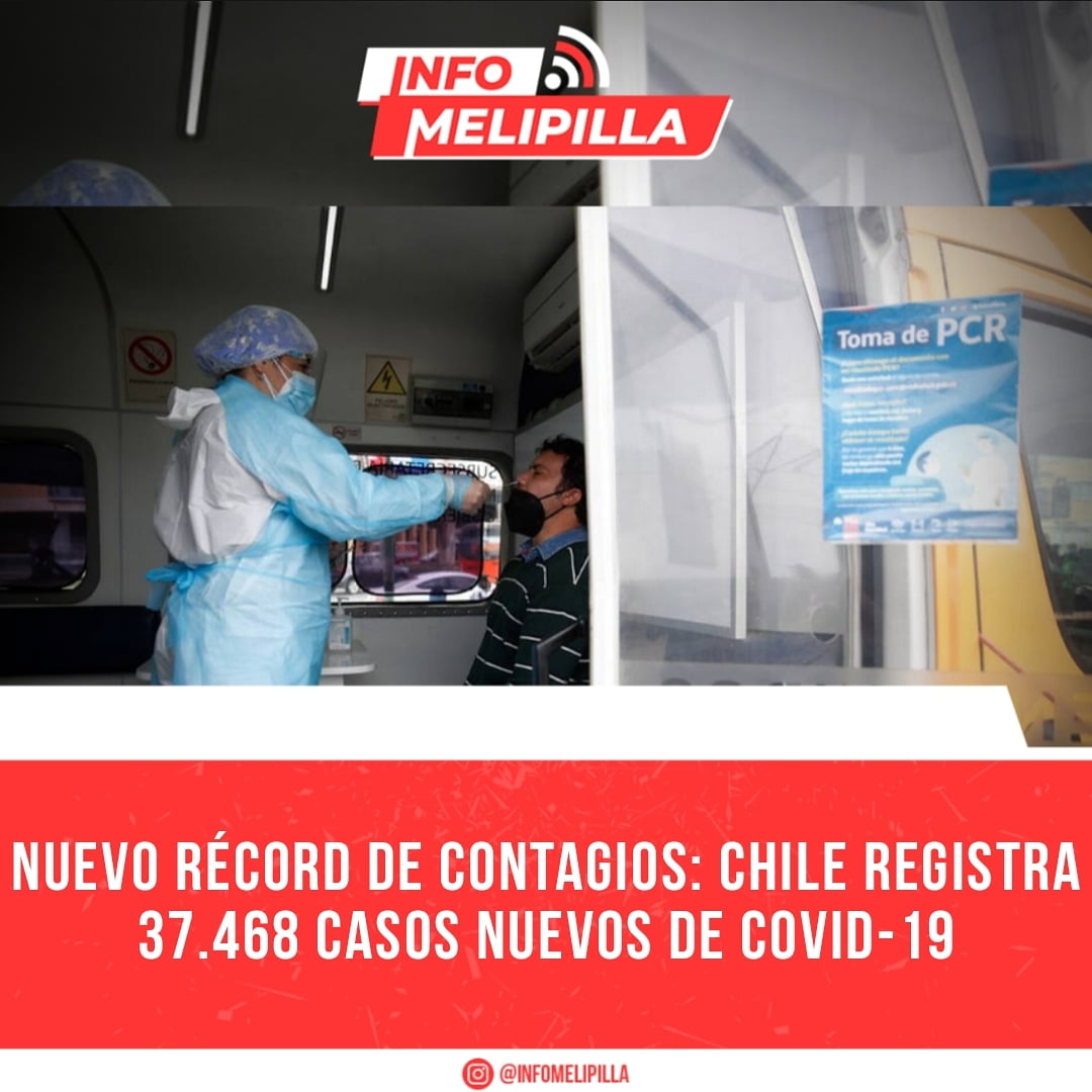 Nuevo récord de contagios: Chile registra 37.468 casos nuevos de COVID-19