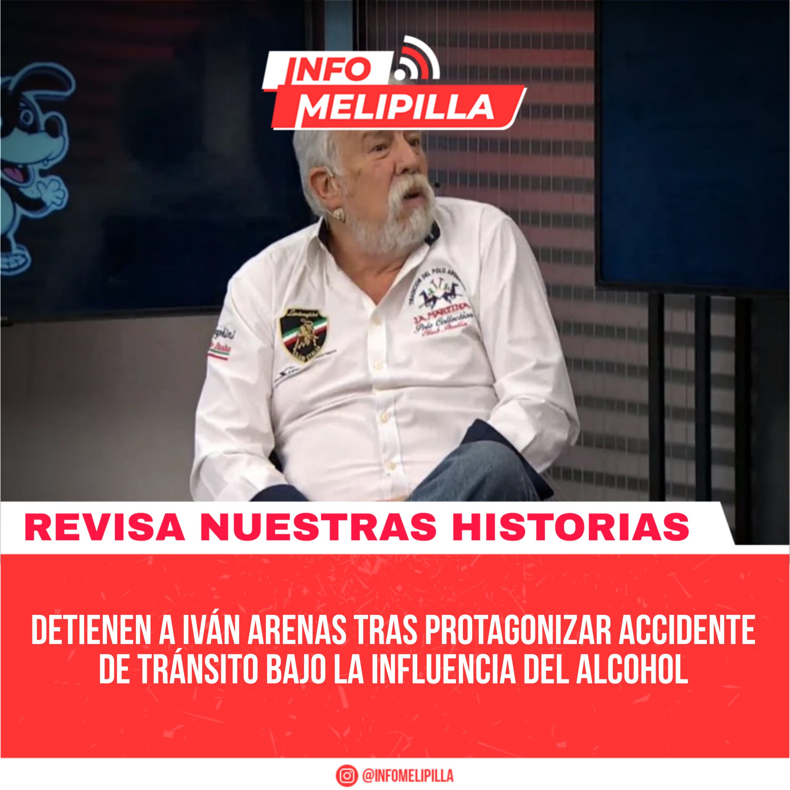 Detienen a Iván Arenas tras protagonizar accidente de tránsito bajo la influencia del alcohol