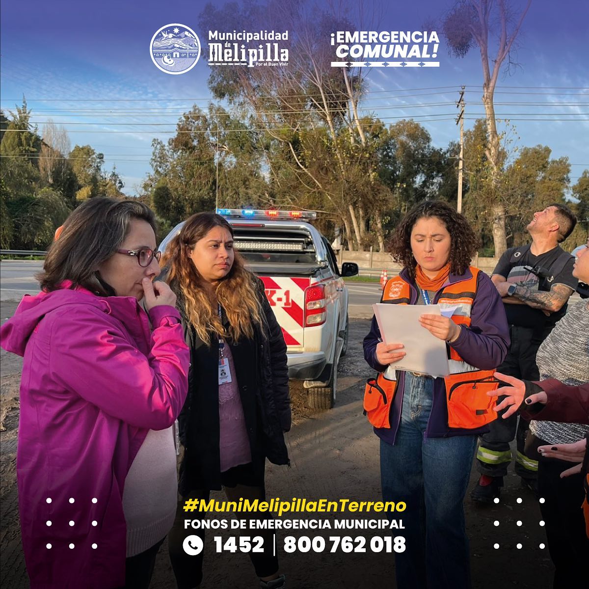 Municipalidad de Melipilla alerta a vecinos y vecinas sobre inminente desborde del Río Maipo.