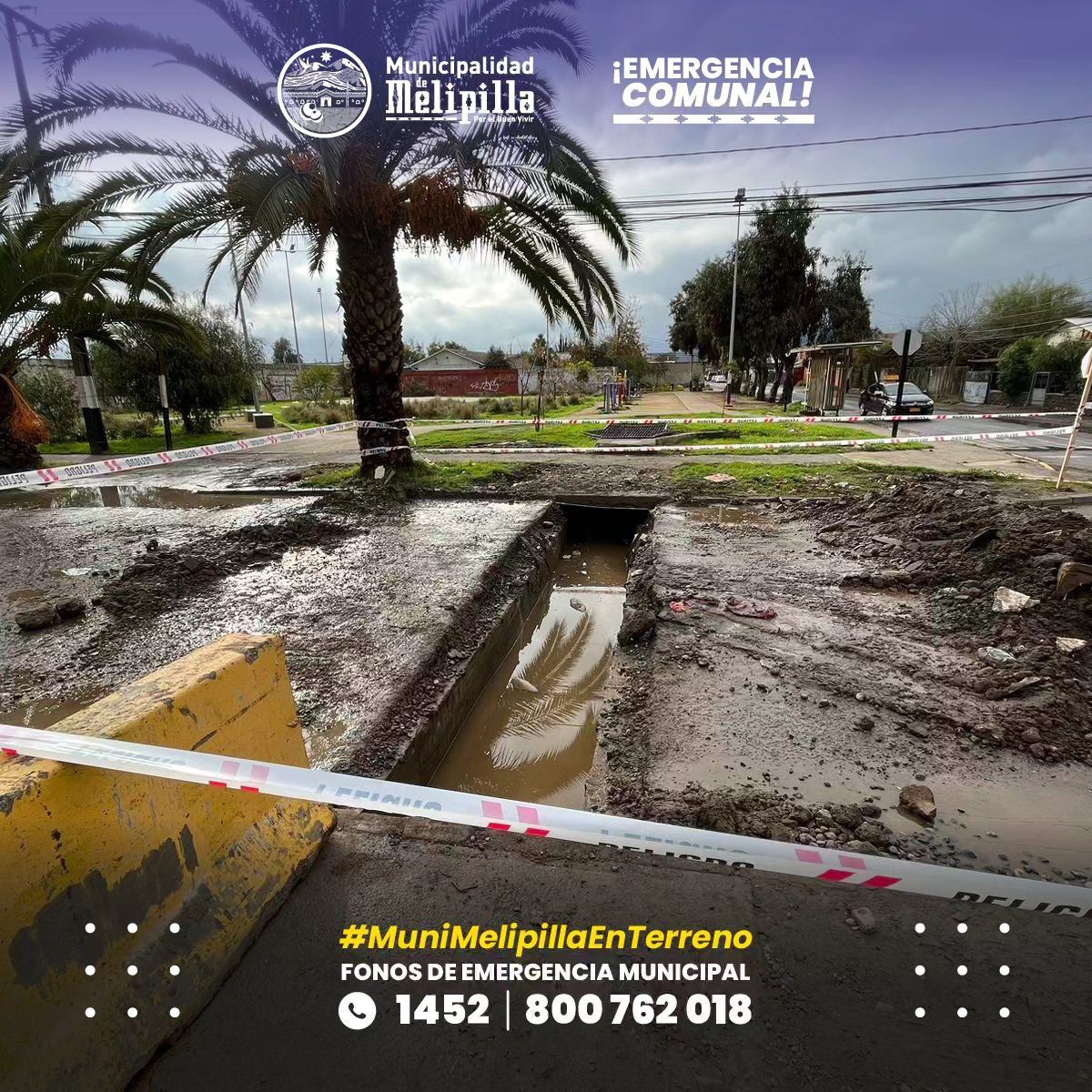 Equipos municipales se encuentran realizando trabajos en la calzada Padre Demetrio.